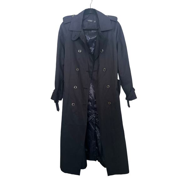 Ralph Lauren Coat Women's Size S Blue Double-Breasted Trench Coat Classic Preppy - Picture 2 of 11
